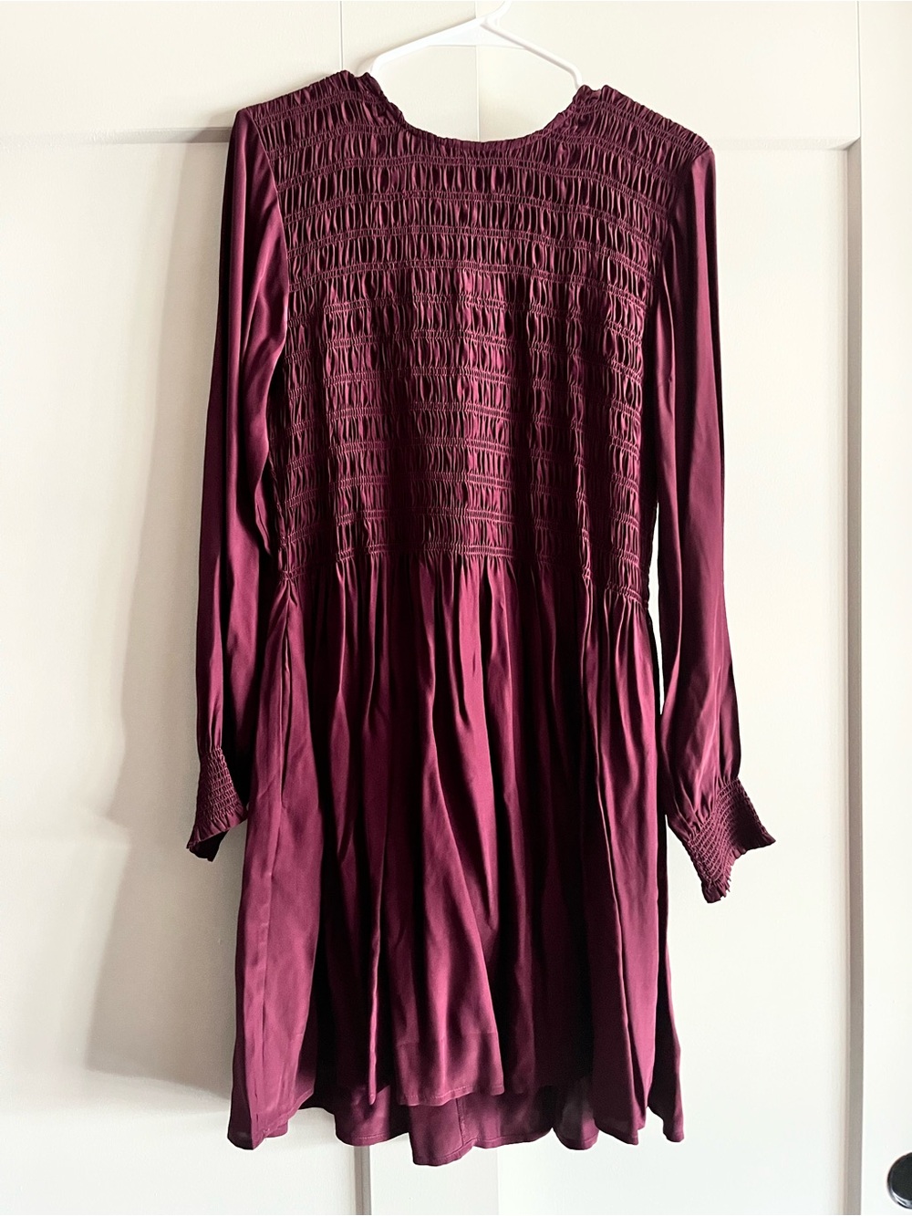 Madewell Long-Sleeve Smocked Mini Dress